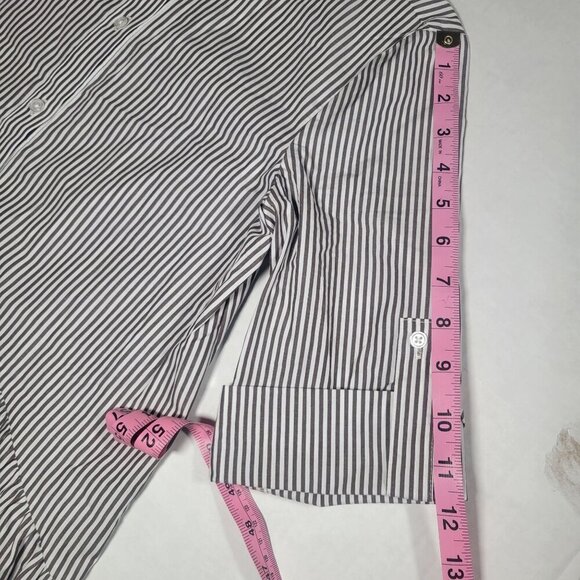 Madewell Striped Classic Lightweight Button-Front Tiered Shirt Dress Size XXS - Picture 14 of 14